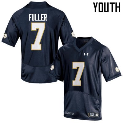 Notre Dame Fighting Irish Youth Will Fuller #7 Navy Blue Under Armour Authentic Stitched College NCAA Football Jersey IQD1099WN